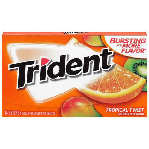 Trident Soft Gum Stick Tropical Twist Sugar Free Flavor