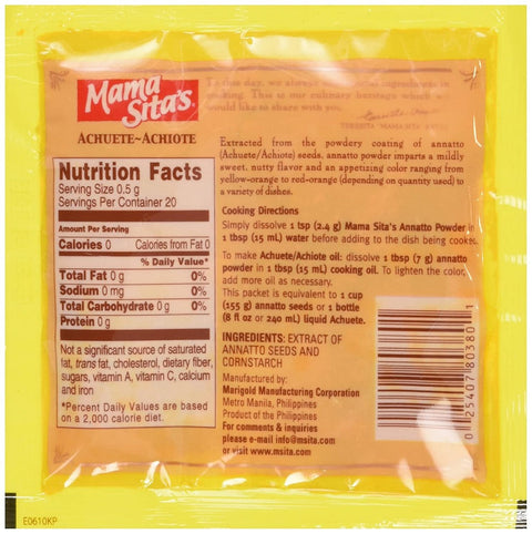Mama Sita’s Achuete Annatto Powder Pouch 1/3 Oz (10 g)