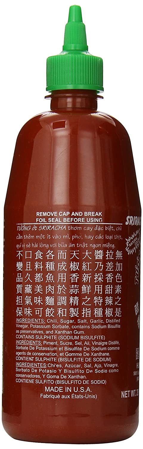 Huy Fong Sriracha Hot Chili Sauce 28 Oz (793 g)
