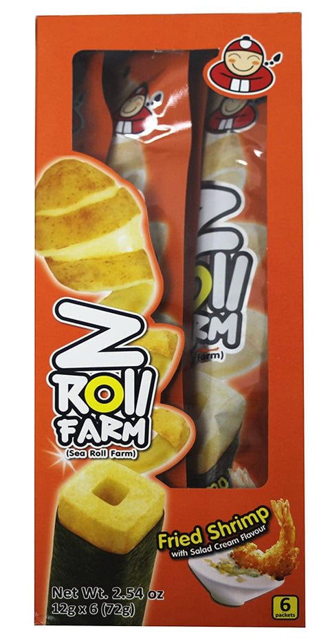 Tao Kae Noi Z Roll Farm Potato Stick Wrapped in Seaweed Fried Shrimp with Salad Cream Flavor 6 Packets 2.54 Oz (72 g) - CoCo Island Mart