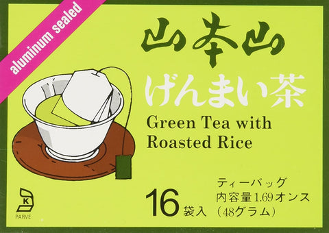 Yamamotoyama Genmai Cha (Brown Rice Tea) 16 Tea bags 1.69 Oz (48 g)