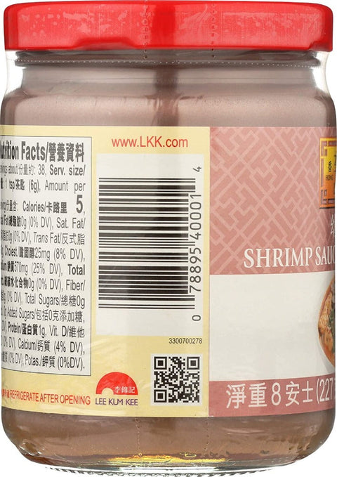 LEE KUM KEE Shrimp Sauce (Finely Ground) 8 Oz (227 g)