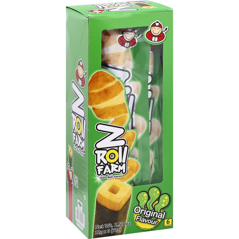 Tao Kae Noi Z Roll Farm Potato Stick Wrapped in Seaweed Original Flavor 6 Packets 2.54 Oz (72 g) - CoCo Island Mart