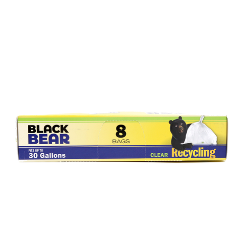 Black Bear Clear Recycling up to 30 gallons 8 Bags