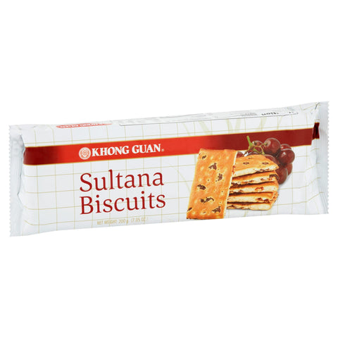 Khong Guan Sultana Biscuits Crackers | Raisin Biscuits 7.05 Oz (200 g) - 葡萄饼 - CoCo Island Mart