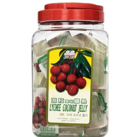 Jin Jin Lychee Coconut Candy Jelly Cups 52.9 Oz (1500 g) Jar