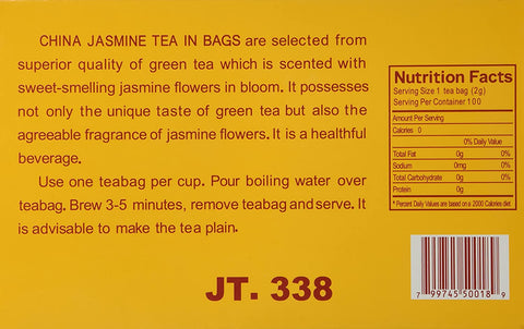 Royal King Jasmine Tea 100 Tea Bags 7.05 Oz (200 g)