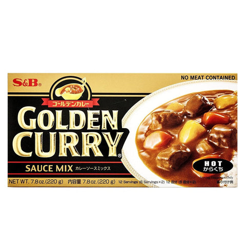 S&B Golden Curry Sauce Mix Hot 7.8 Oz (220 g)