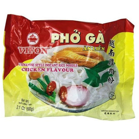 Vifon Vietnamese Style Instant Rice Noodles Artificial Chicken Flavour (Pho Ga) 2.1 Oz (60 g)