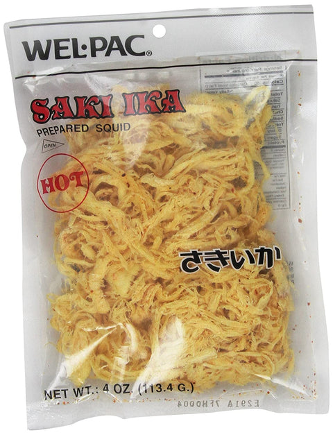 Wel-Pac Saki Ika Hot Prepared Shredded Dried Squid 4 Oz (113 g)