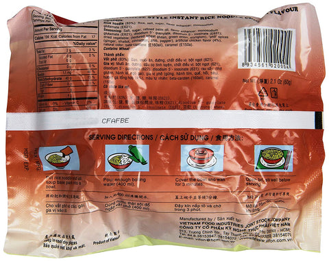 Vifon Vietnamese Style Instant Rice Noodles Artificial Chicken Flavour (Pho Ga) 2.1 Oz (60 g)