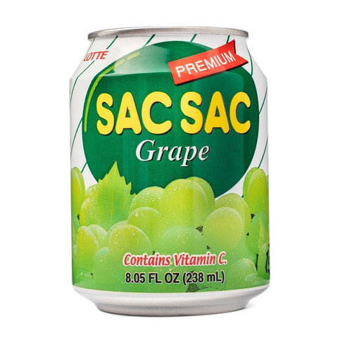 LOTTE Premium Sac Sac Grape Juice, Extra Pulp 8.05 FL Oz (238 mL) - CoCo Island Mart