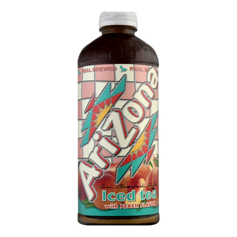 ARIZONA Iced Tea W/ Peach Flavor Fruit Sun Brewed Style 34 Fl Oz - 1 L