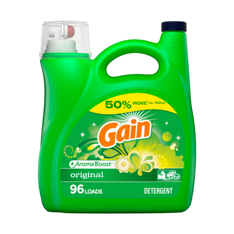 GAIN Detergent 50% More Original Aroma Boost 96 Loads 4.43 L (1.17 US GAL) 150 FL Oz