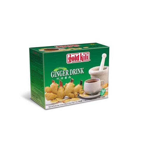 Gold Kili Instant Honey Ginger Tea 10 Sachets 6.3 Oz (180 g) - 金麒麟即溶蜂蜜姜晶 6.3 Oz - CoCo Island Mart