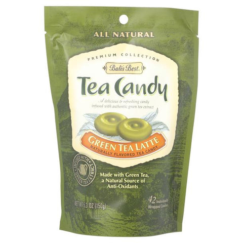 Bali's Best Tea Candy Green Tea Latte 42 Individually Wrapped Candies 5.3 Oz (150 g)