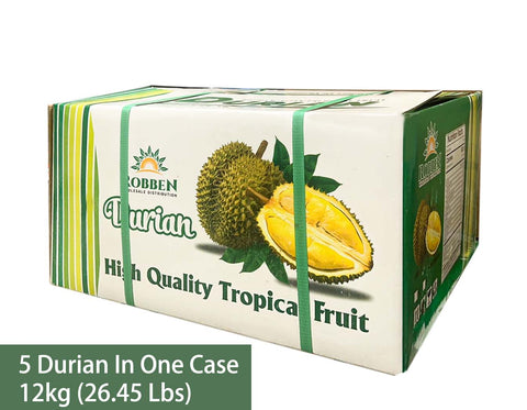 High Quality Fresh Frozen Durian From Vietnam 冷凍榴蓮5個一箱 Net Wt 12kg (26.46lbs)