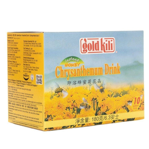 Gold Kili Instant Honey Chrysanthemum Tea 10 Sachets 6.3 Oz (180 g) - 金麒麟即溶蜂蜜菊花晶6.3 Oz - CoCo Island Mart