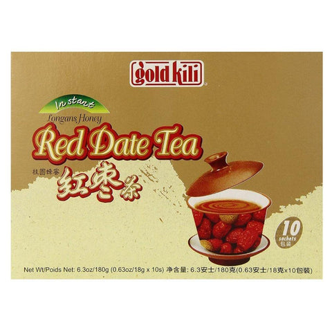 Gold Kili Instant Red Date Tea with Longan and Honey 10 Sachets 6.3 Oz (180 g) - 红枣茶 - CoCo Island Mart