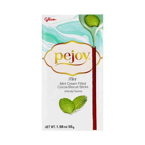 Glico Pejoy Mint Cream Filled Cocoa Flavored Biscuit Sticks 1.98 Oz (56 g)