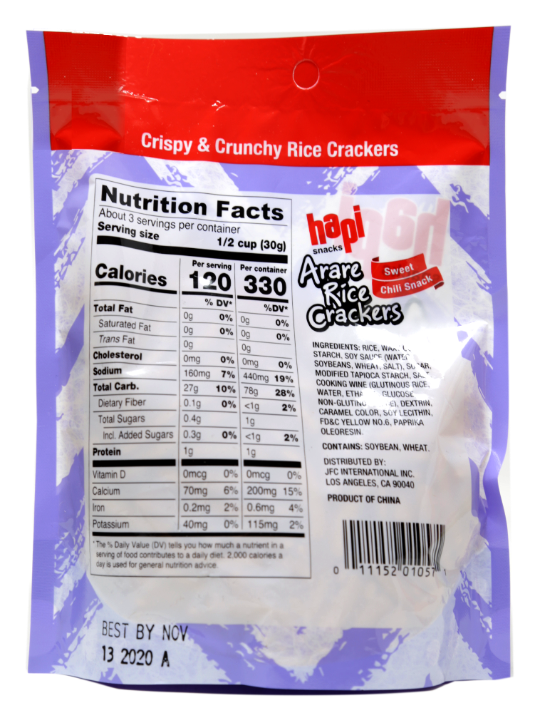 Hapi Arare Rice Crackers Sweet Chili Snack 3 Oz (85 g) – CoCo Fresh Mart