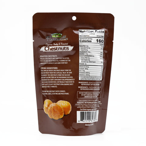 Pocasville Organic Peeled & Roasted Chestnuts 5.9 Oz (170 g)