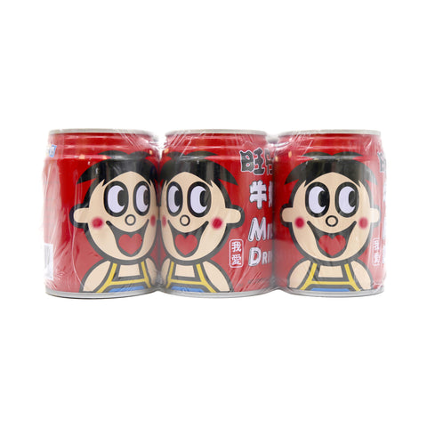 WANT WANT Milk Drink 8.3 FL Oz (245 mL) PACK of 6 - 旺仔 牛奶