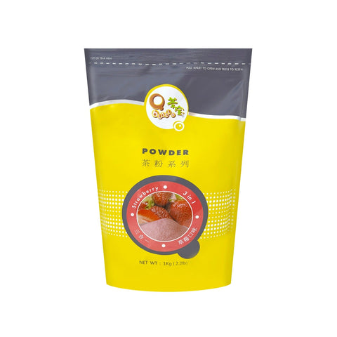 Qbubble 3 in 1 Strawberry Milk Tea Mix Powder 2.2 LB (1 Kg)