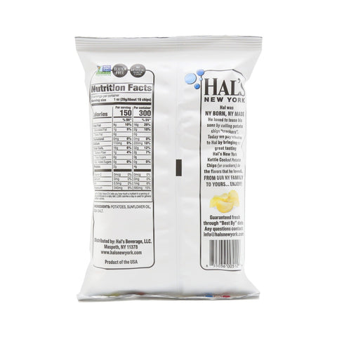 Hal's New York Kettle Cooked Potato Chips Original Sea Salt Flavor 2 Oz (56.7 g)