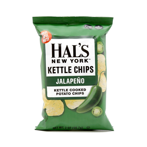 Hal's New York Kettle Cooked Potato Chips Jalapeño Flavor 2 Oz (56.7 g)
