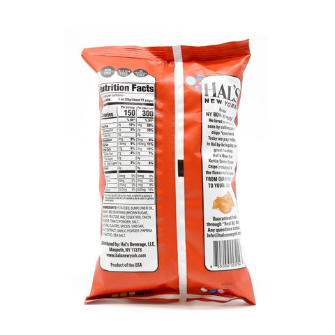 Hal's New York Kettle Cooked Potato Chips Barbeque Flavor 2 Oz (56.7 g)