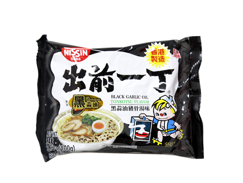 Nissin Instant Black Garlic Ramen Noodles with Soup Base 3.5 (100 g)