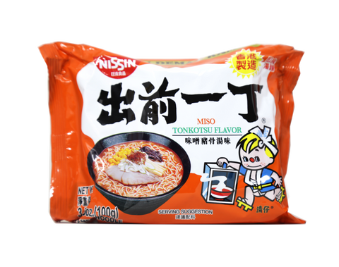 Nissin Demae Ramen Instant Noodles Miso Tonkotsu Flavor 3.53 Oz (100 g)
