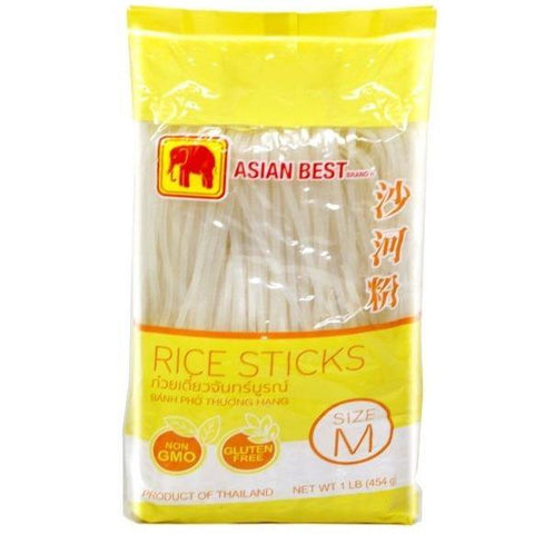 Asian Best Rice Sticks Noodles Medium Size 1 LB (454 g) - Banh Pho Thuong Hang - CoCo Island Mart