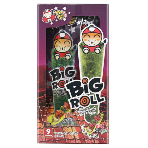 Tao Kae Noi Big Roll Grilled Seaweed Roll BBQ Sauce Flavor 0.95 Oz (27 g) 9 Packets