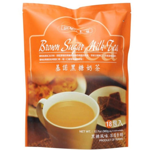 Gino Instant Brown Sugar Milk Tea 12.7 Oz (360 g) 18 sachets - 基諾黑糖奶茶