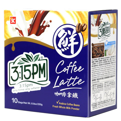 3:15PM Instant Creamy Whole Milk Arabica Coffee Latte 10 Bags 8.8 Oz (250 g) - CoCo Island Mart