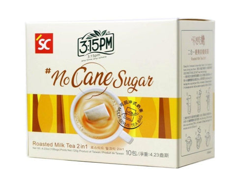 3:15PM Instant No Cane Sugar 2 in 1 Roasted Milk Tea 10 Bags 4.23 Oz (120 g) - CoCo Island Mart