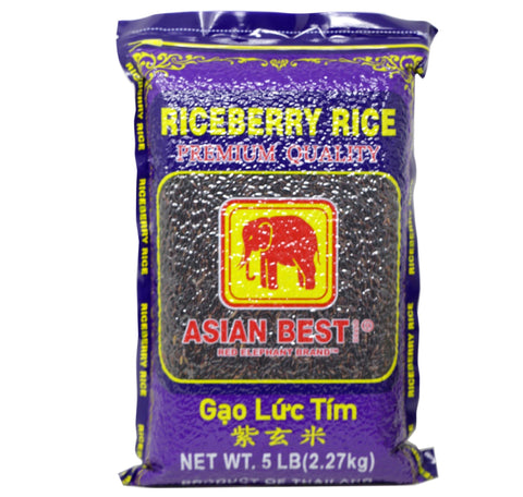 Asian Best Premium Quality Riceberry Rice | Gao Luc Tim 5 LB (2.27 Kg) - 紫玄米 - CoCo Island Mart