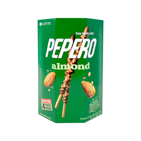 Lotte Pepero Chocolate Almond Biscuit Stick 4.52 Oz (128 g)