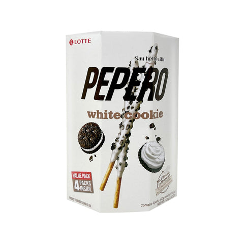Lotte Pepero White Cookies Biscuit Stick 4.52 Oz (128 g)
