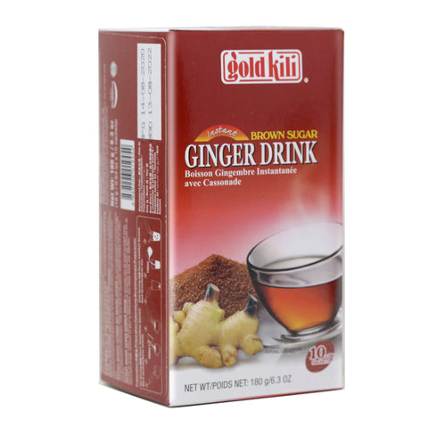 Gold Kili Instant Brown Sugar Ginger Drink 10 Sachets 6.3 Oz (180 g) - 金麒麟即溶黑糖姜晶 10包入 6.3 Oz - CoCo Island Mart