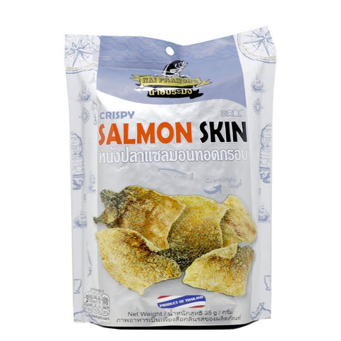 Nai Pramong Crispy Salmon Skin Original Flavor 35 g - 钓鱼先生 香脆三文鱼皮原味 35 g - CoCo Island Mart