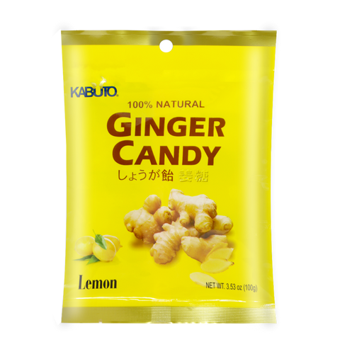 KABUTO 100% Natural Lemon Ginger Candy 3.53 Oz (100 g)