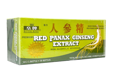 Royal King Red Panax Ginseng Extract Ultra Strength 30 Bottles 10.5 FL Oz - 皇牌 人参精 10.5FL Oz - CoCo Island Mart