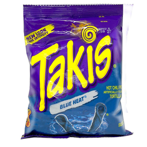 Takis Blue Heat Hot Chili Pepper Tortilla Chips Extreme Spicy 4 Oz (113.4 g) - CoCo Island Mart