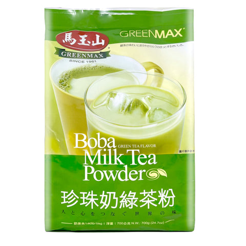 GreenMax Green Bubble Tea Boba Milk Tea Powder Green Tea Flavor 24.7 Oz (700 g)