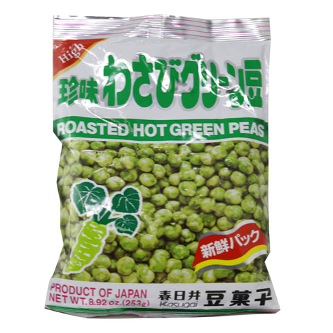 Kasugai Roasted Hot Green Peas Big Pack 8.92 Oz (253 g)