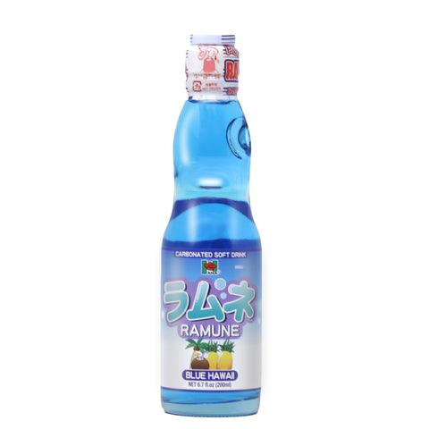 Hana Ramune Carbonated Soft Drink Blue Hawaii 6.7 FL Oz (200 mL)
