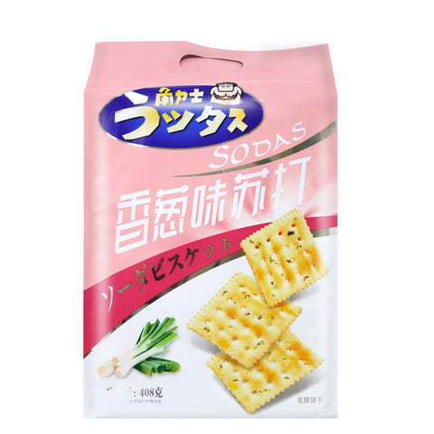 Jiao Li Shi Soda Biscuit Green Onion Flavor 14.3 Oz (408 g) - 角力士 苏打饼 香葱味 408克